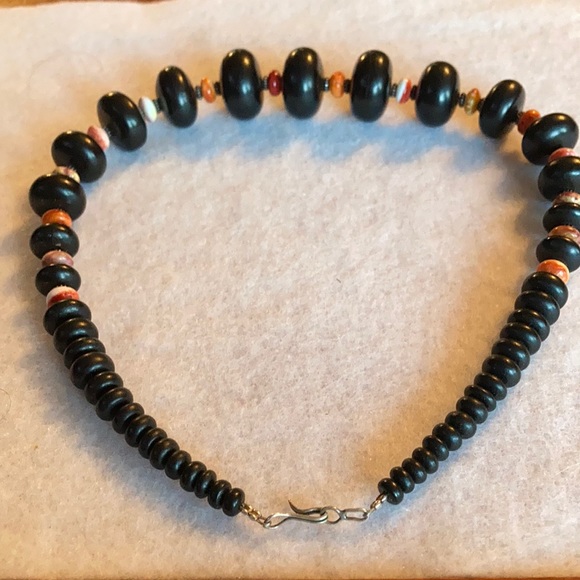 Onyx & Coral Necklace - Picture 2 of 6